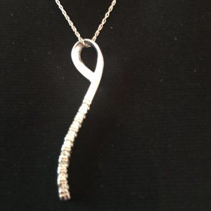 Silver Diamond Chip necklace